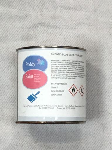 Picture of Poddy Paint Oxford Blue Metal Top Coat Paint 1ltr BS105