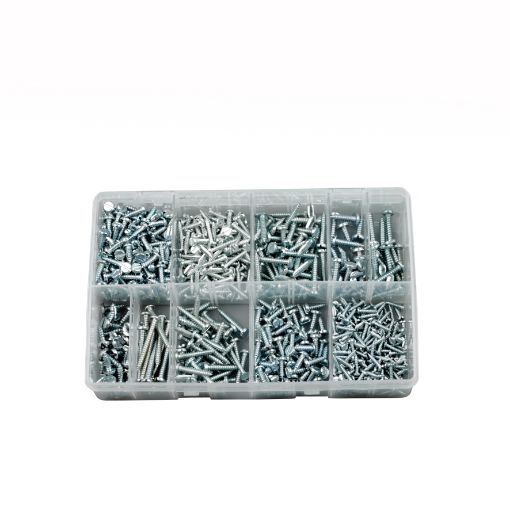 Picture of Assorted Self Tapping Screw Slot Pan Head 4-10 Bzp