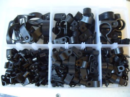 Picture of Assorted Nylon P Clips 5-12mm