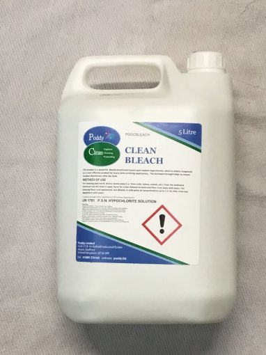 Picture of Poddy Clean - Clean Concentrate Bleach 5 Ltr