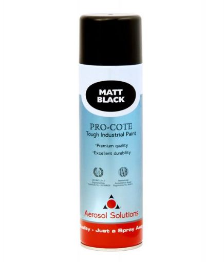 Picture of Aerosol Solution Pro-cote Matt Black Paint 500ml