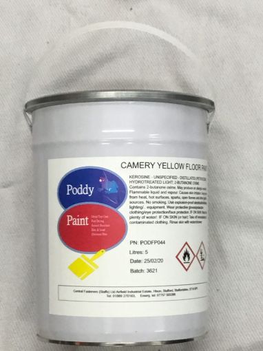 Picture of Poddy Paint  Industrial Camary Yellow Floor Paint 5ltr