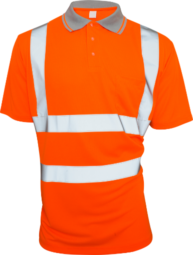 Picture of B Seen Hi Vis Orange Polo Shirt - Rail Spec. - XL