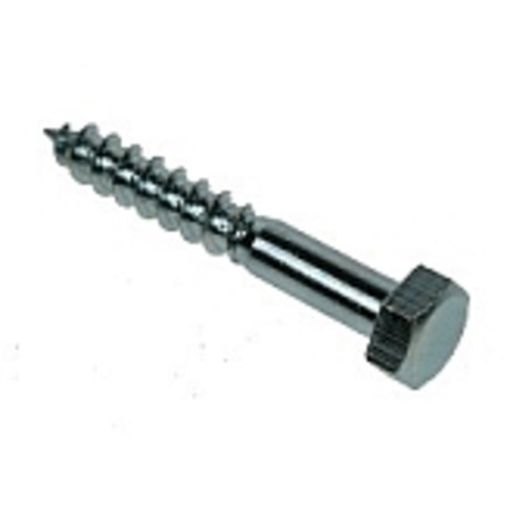 Picture of 12 x 120mm Hex Head Coachscrew DIN 571 BZP