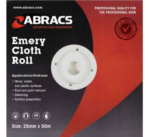 Picture of Abracs Emery Cloth Roll P40, 25mm X 50M