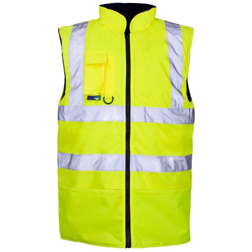 Picture of Yellow Hi-Vis Reversible Bodywarmer - XL