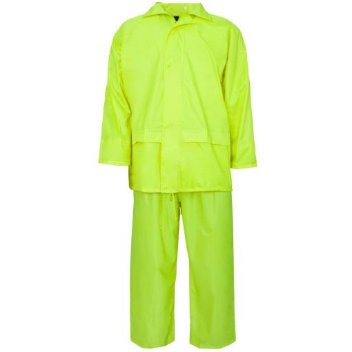 Picture of Polyester/PVC Two Peice Yellow Rainsuit L