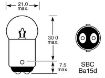 Picture of Lucas 150 Bulb 24v 5w Ba15d SBC