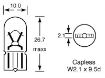 Picture of Lucas 501A Bulb 12v 5w W2.1x9.5d T10 'E'